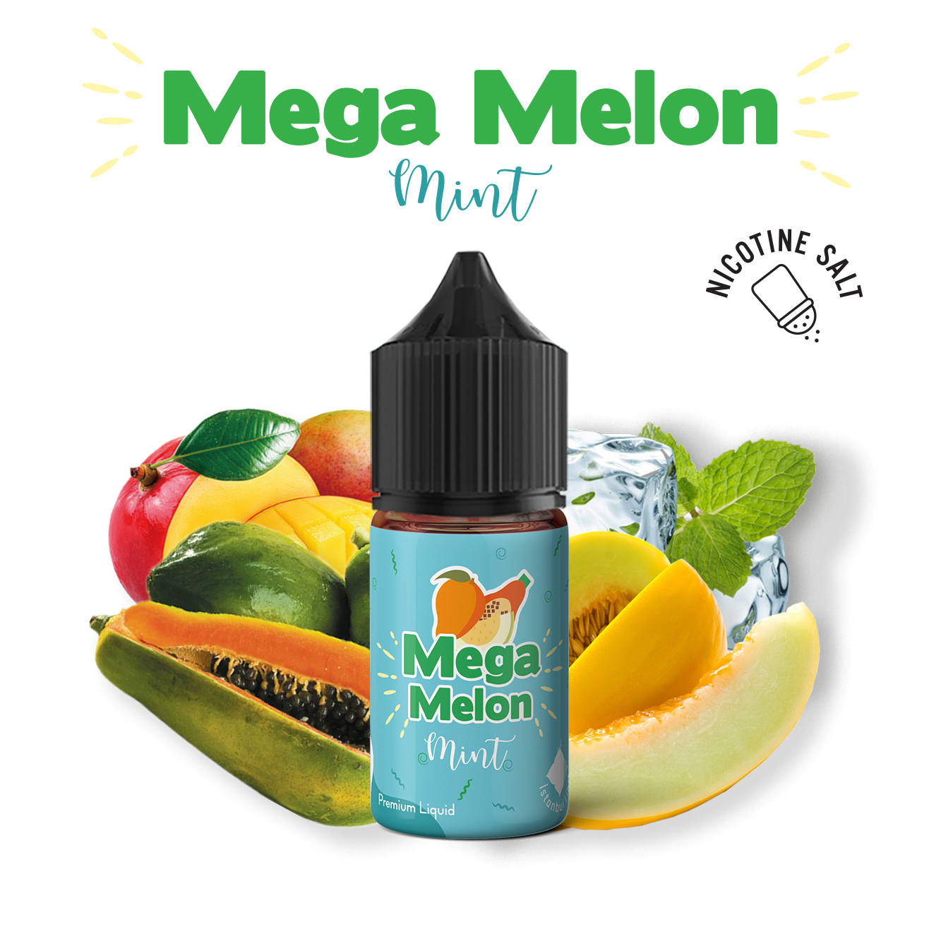 Mega Melon Mint Salt Likit