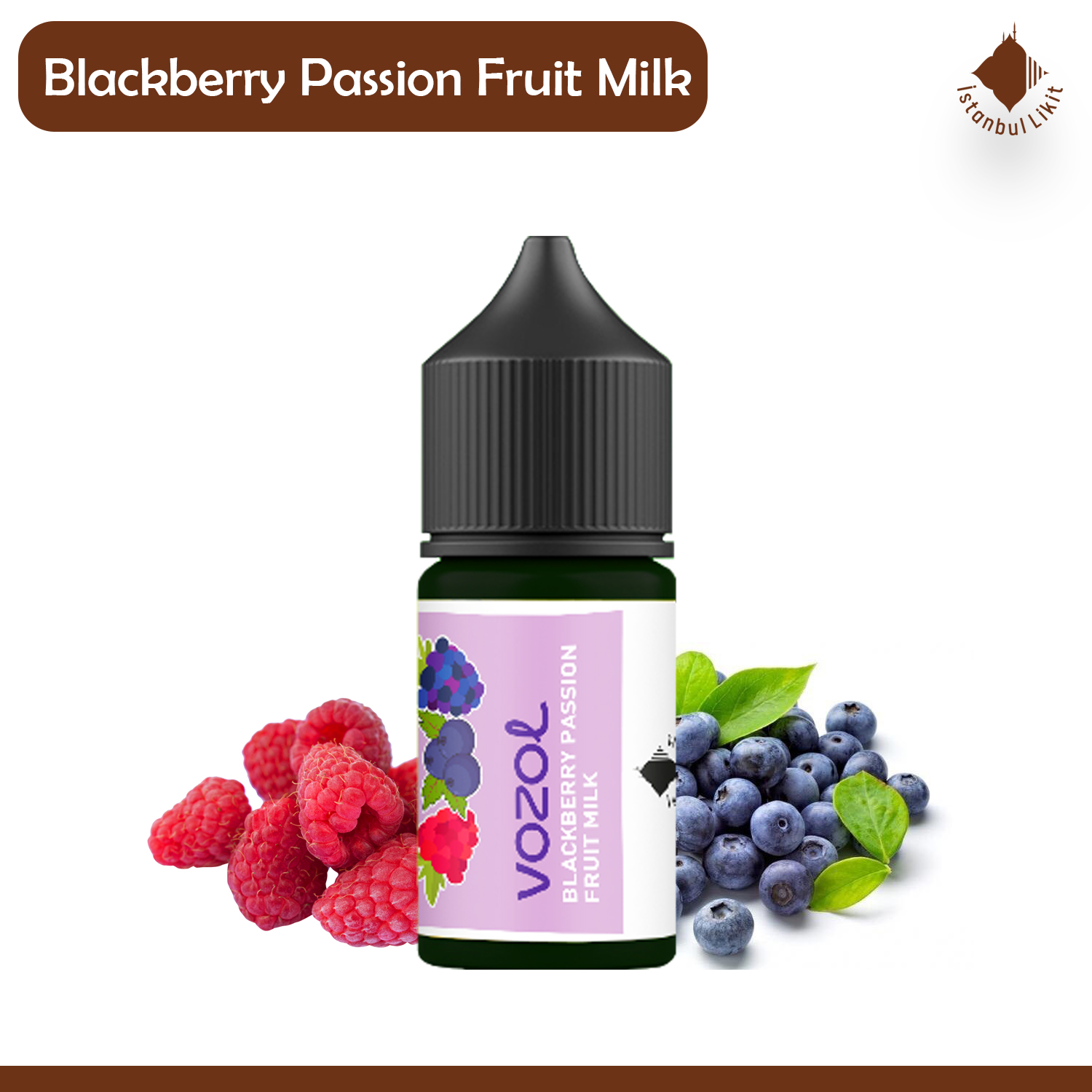 Vozol Blackberry Passion Fruit Milk Ekstra Aroma Likit - Görsel 2
