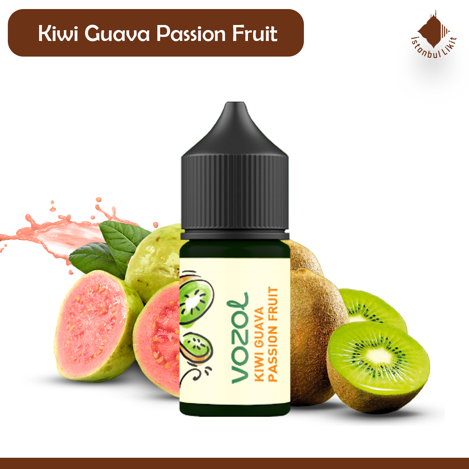 Vozol Kiwi Guava Passion Fruit Ekstra Aroma Likit - Görsel 2