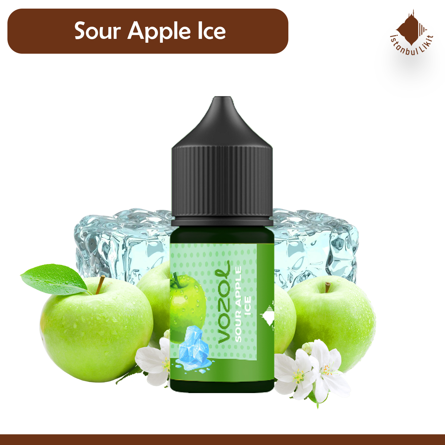 Vozol Sour Apple Ice Ekstra Aroma Likit - Görsel 2
