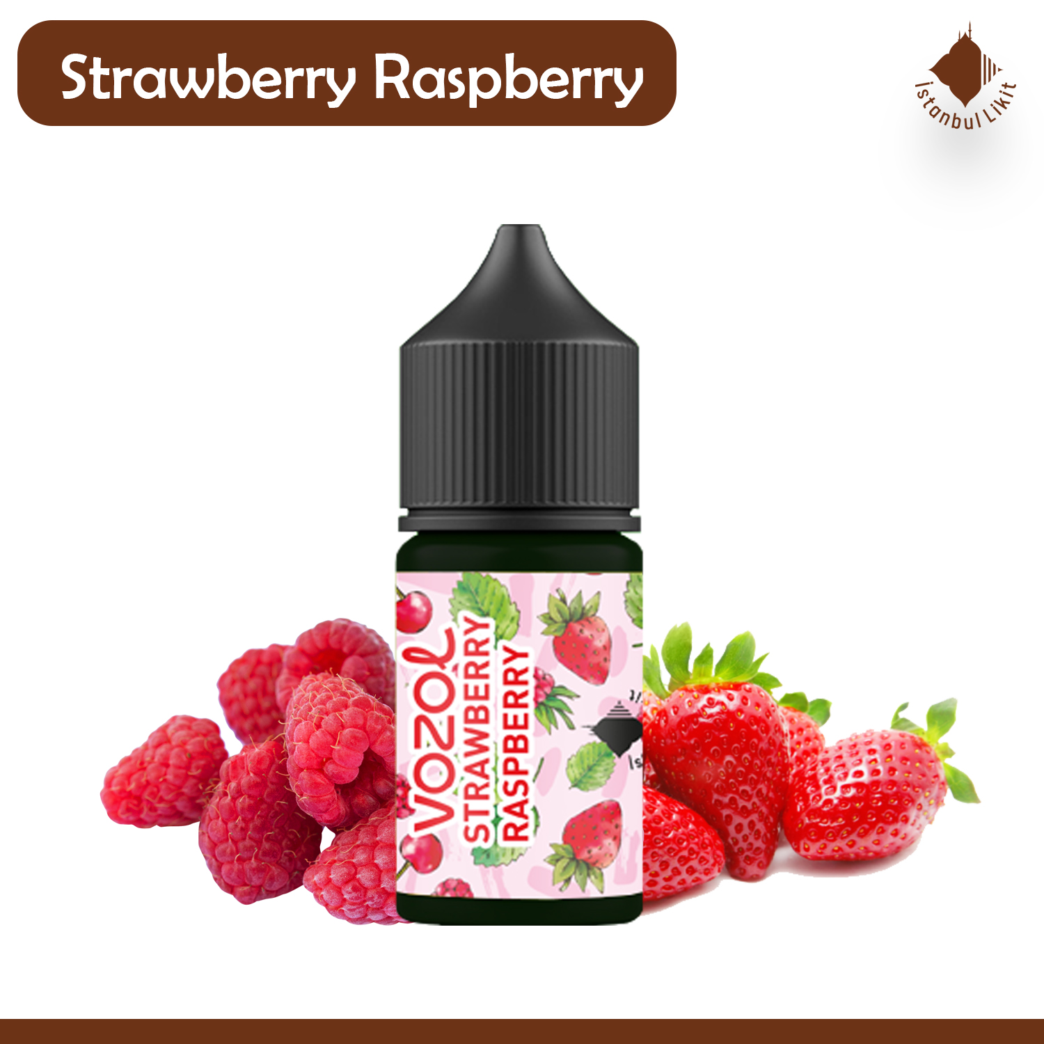 Vozol Strawberry Raspberry Ekstra Aroma Likit - Görsel 2
