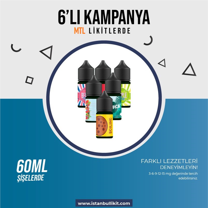6 Adet 60ml MTL Likit